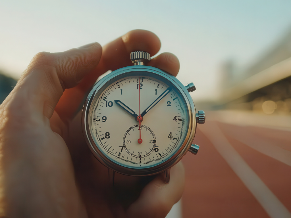 Clock-style time tracking tool showing how side hustlers measure task duration to improve productivity.