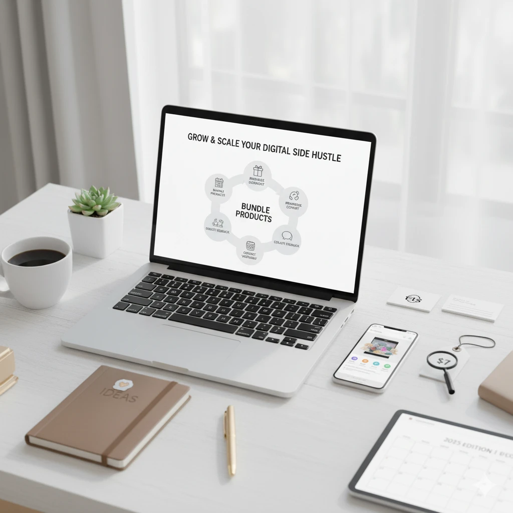 how to grow and scale your digital side hustle selling digital products