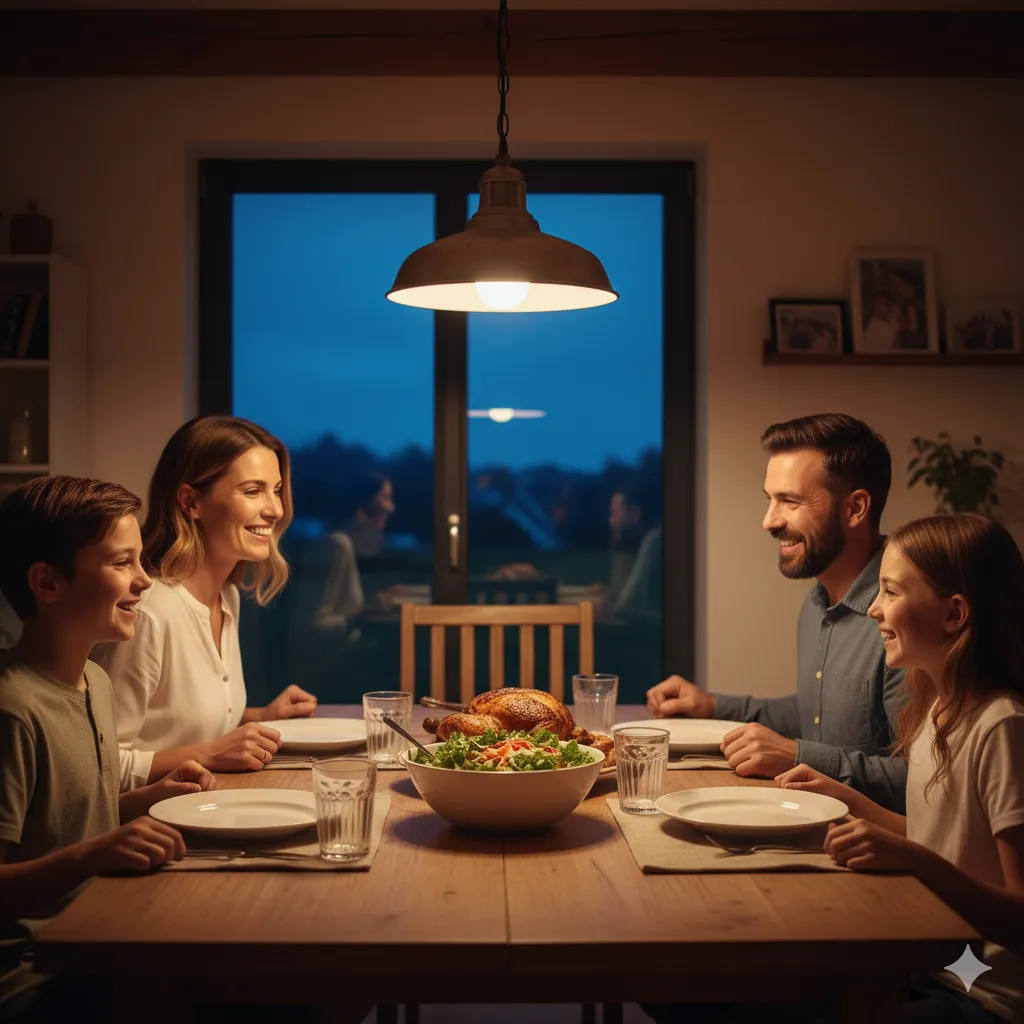 Reduce screen time by creating phone free zones during family dinner