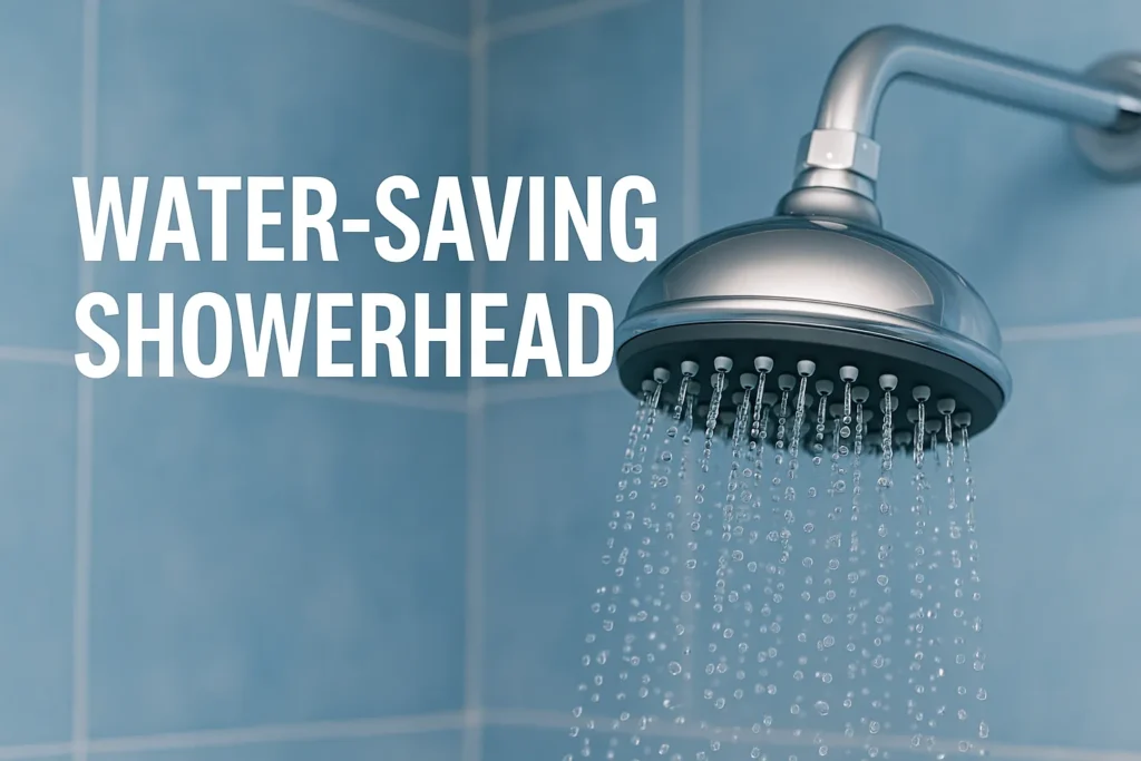 Water-saving showerhead to cut utility bills and save water