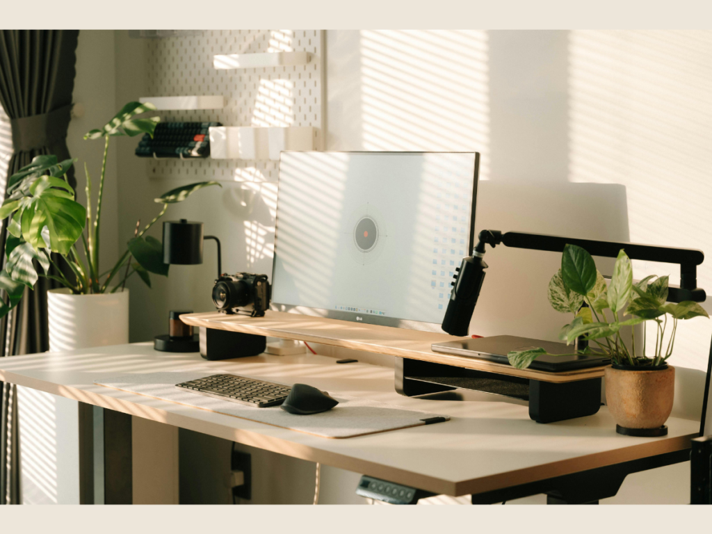 Microphone and smartphone setup for content creator building passive income