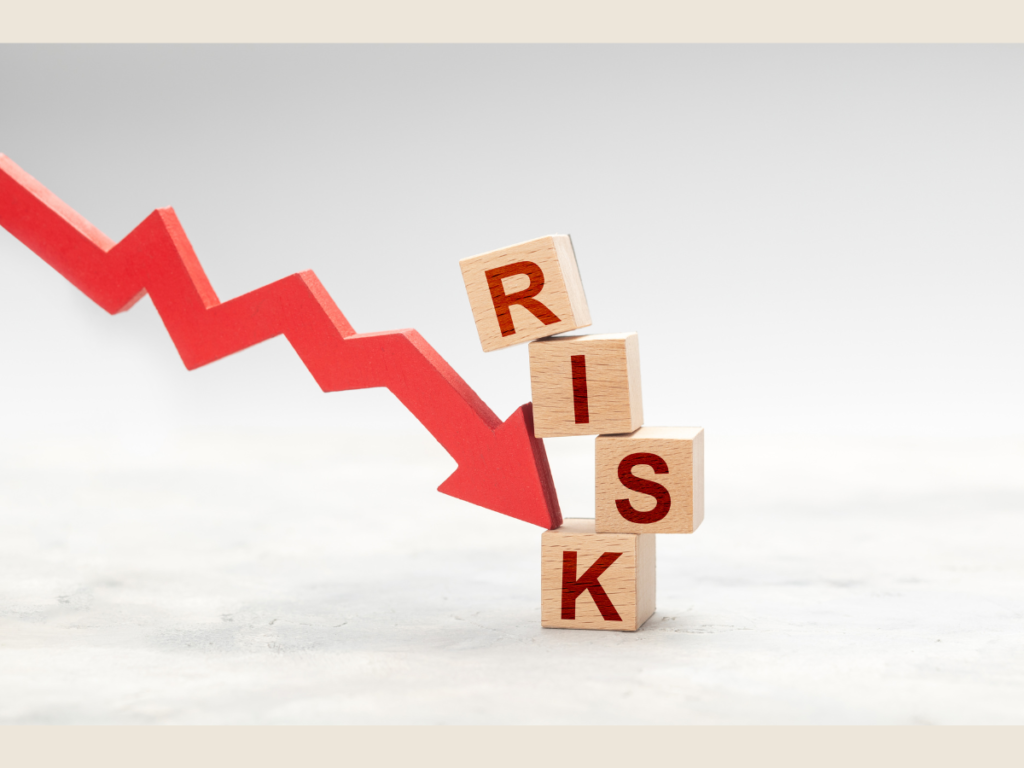 algorithm update concept with falling risk blocks showing platform dependence