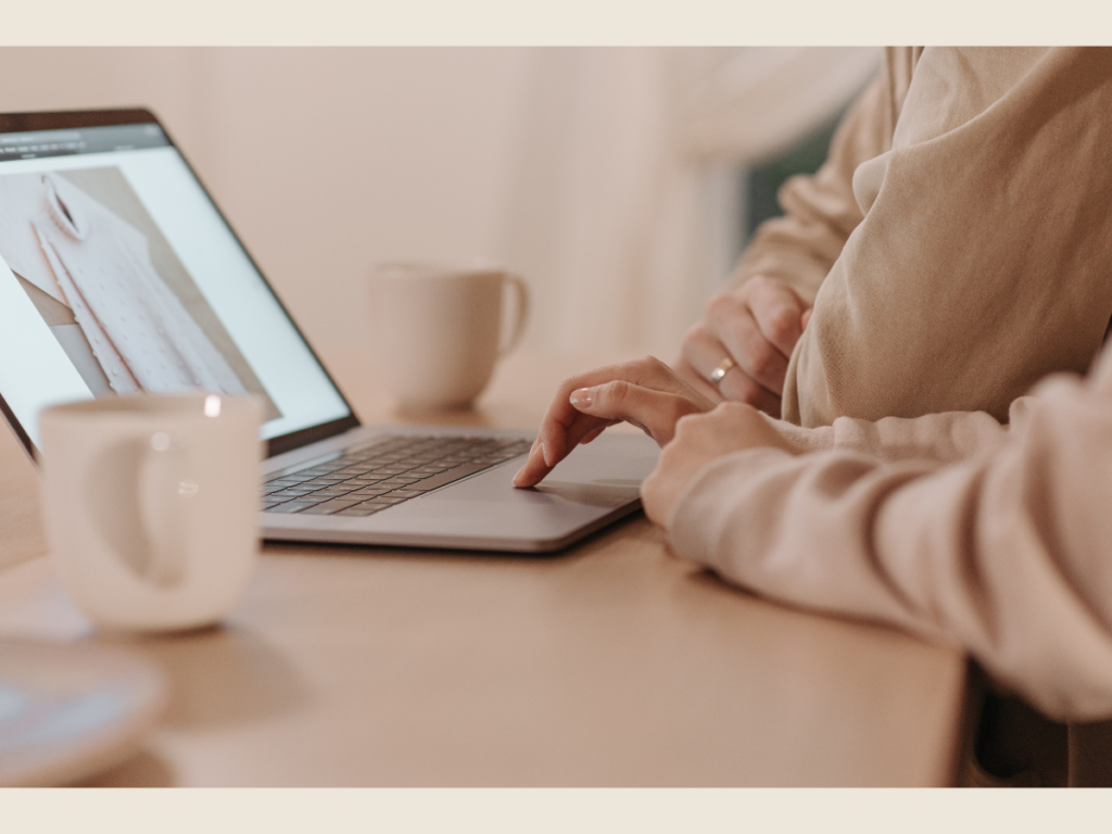 blogger writing on laptop with coffee side hustles after work content creation