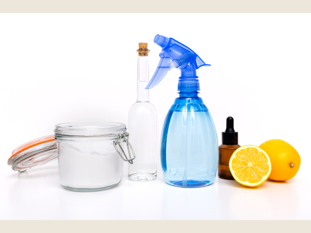 DIY natural cleaner with vinegar and lemon eco friendly frugal living home cleaning swap