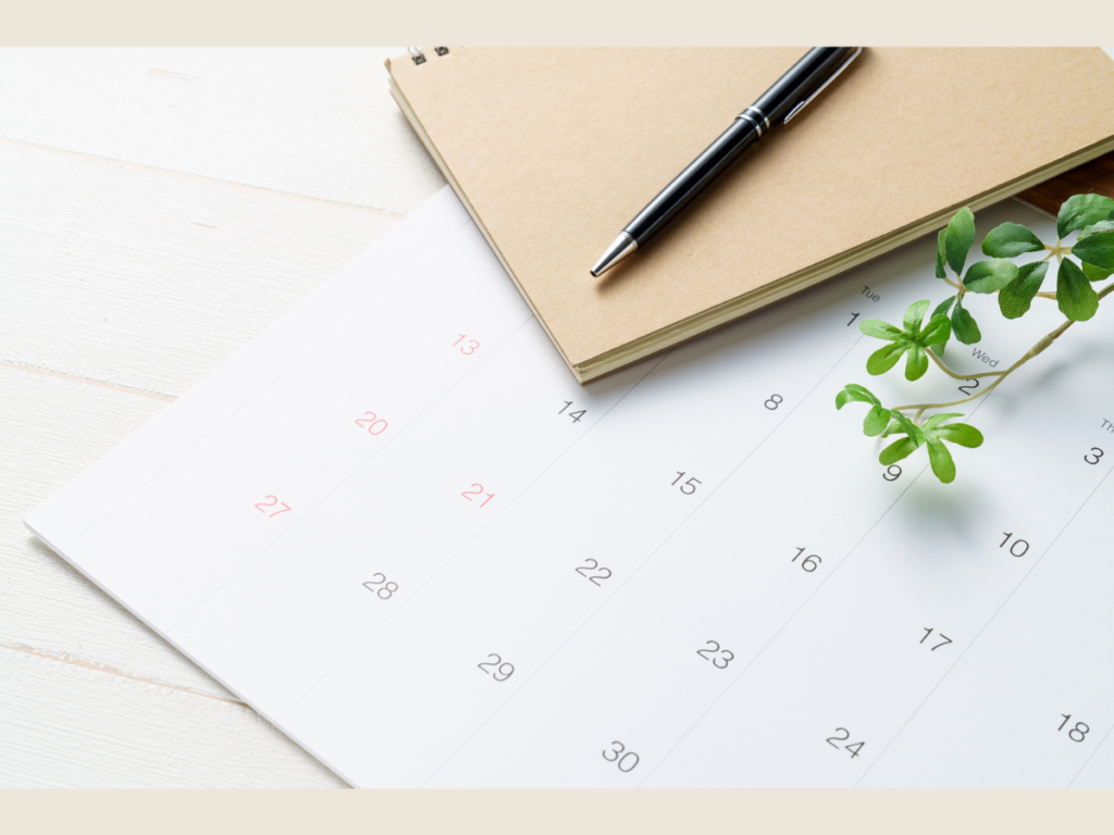 Simplify your schedule with a minimalist planner on a clean wooden desk